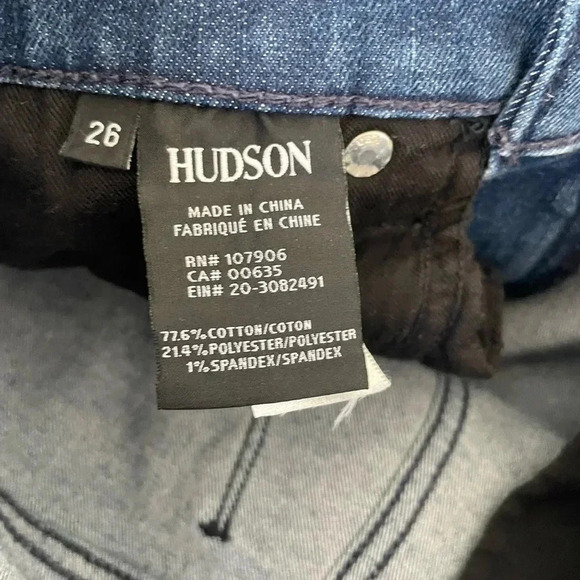 Hudson ankle raw hem skinny denim - Picture 7 of 9